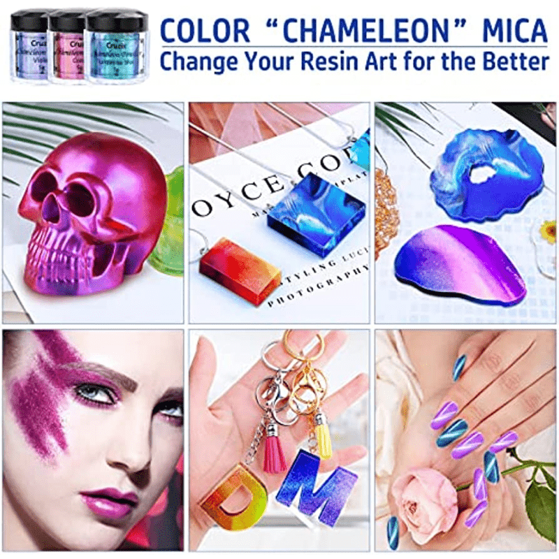 Chameleon-Powder Color Shift Mica Powder for Epoxy Resin Pearl Pigment  Powder for Painting Soap Making