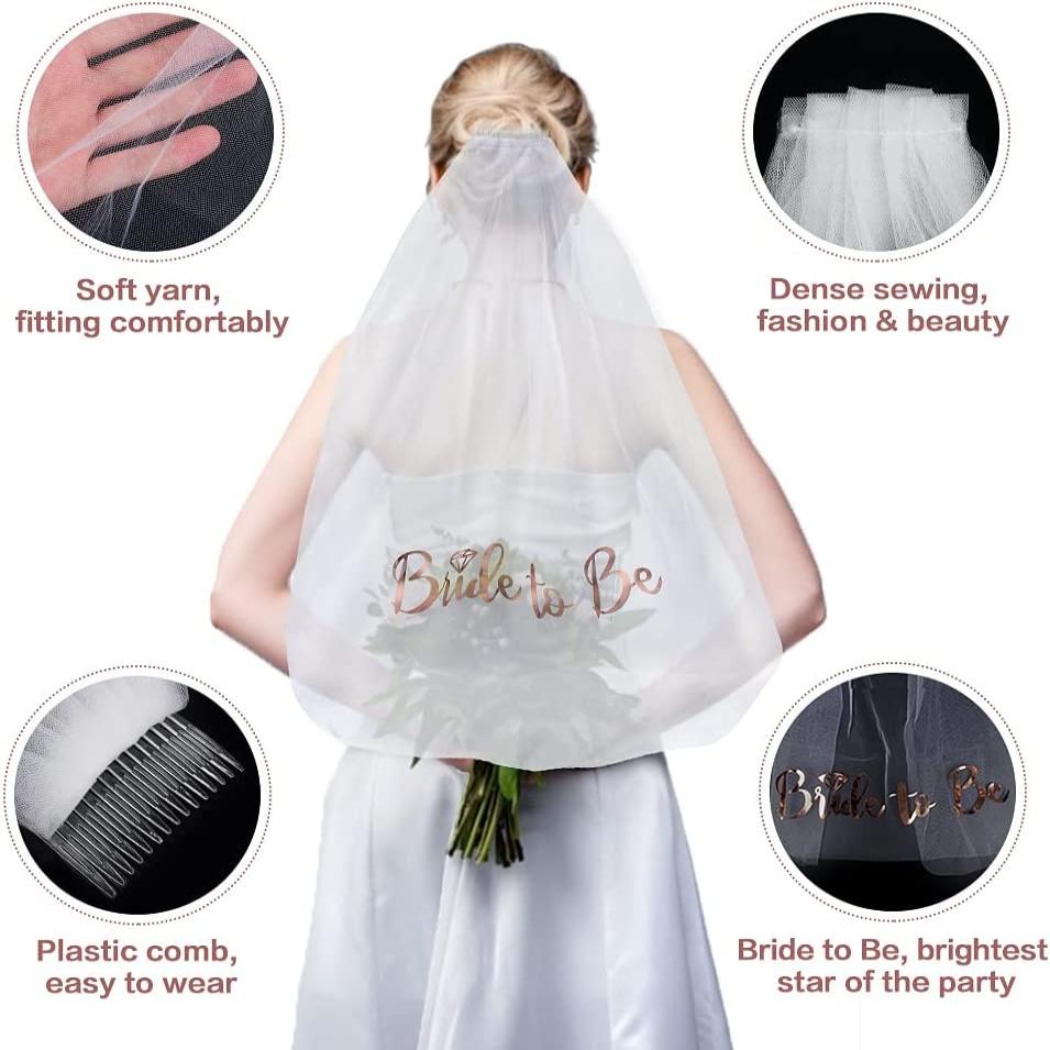 Bachelorette Party Headband Veil for Bride