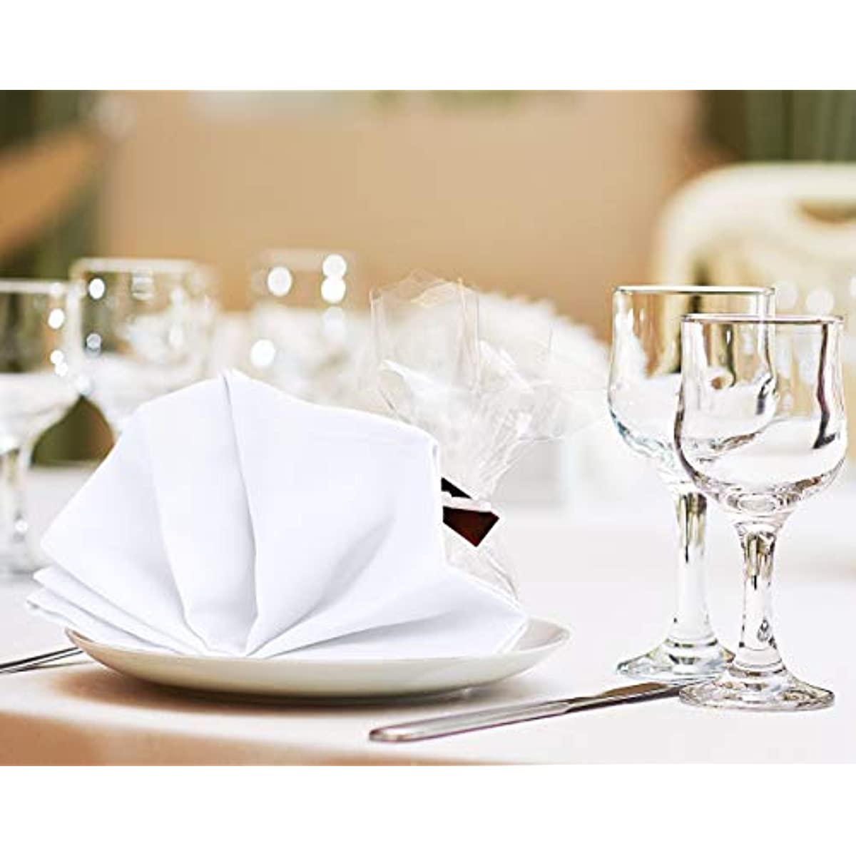 Cloth Napkins, Cotton Napkins, Dinner Napkins Washable, Absorbent Reusable Napkins for Hotel, Lunch, Restaurant, Weddings, Parties