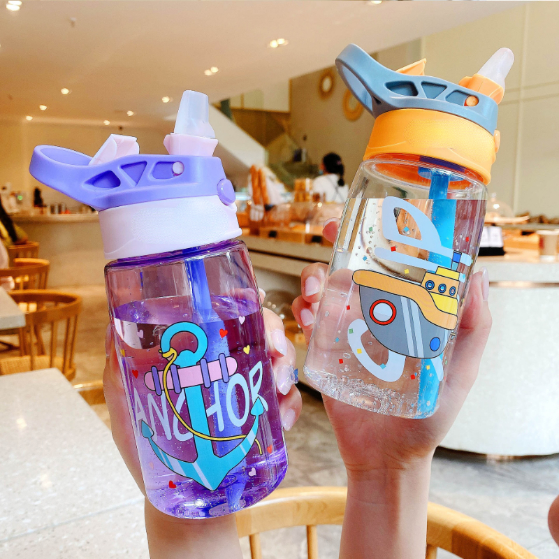 Cartoon Water Bottle With Straw For Infant Toddler Student - Temu Germany