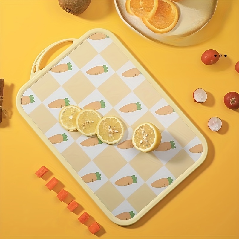 1pc Plastic Cutting Board, Cute Fruit Pattern Cutting Board, Kitchen Gadgets