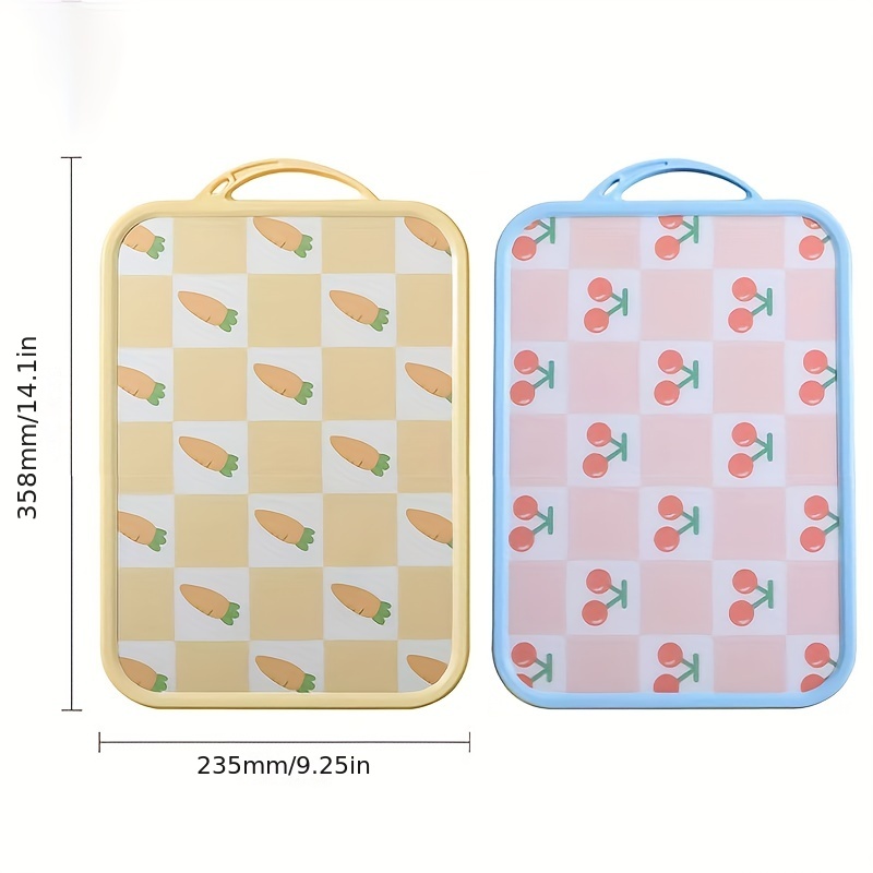 1pc Plastic Cutting Board, Cute Fruit Pattern Cutting Board, Kitchen Gadgets