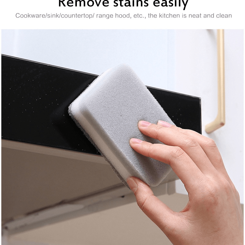 Kitchen Sponge Wipe With Handle Cleaning Brush Bathroom Tile Glass Cleaning  Sponge Thickening Stain Removal Clean Brush - AliExpress