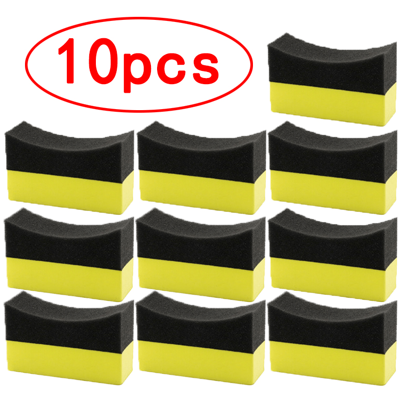 10pcs Car Washing Accessories - Tire Cleaning Sponge, Tire Wax Polishing Brushes & More!