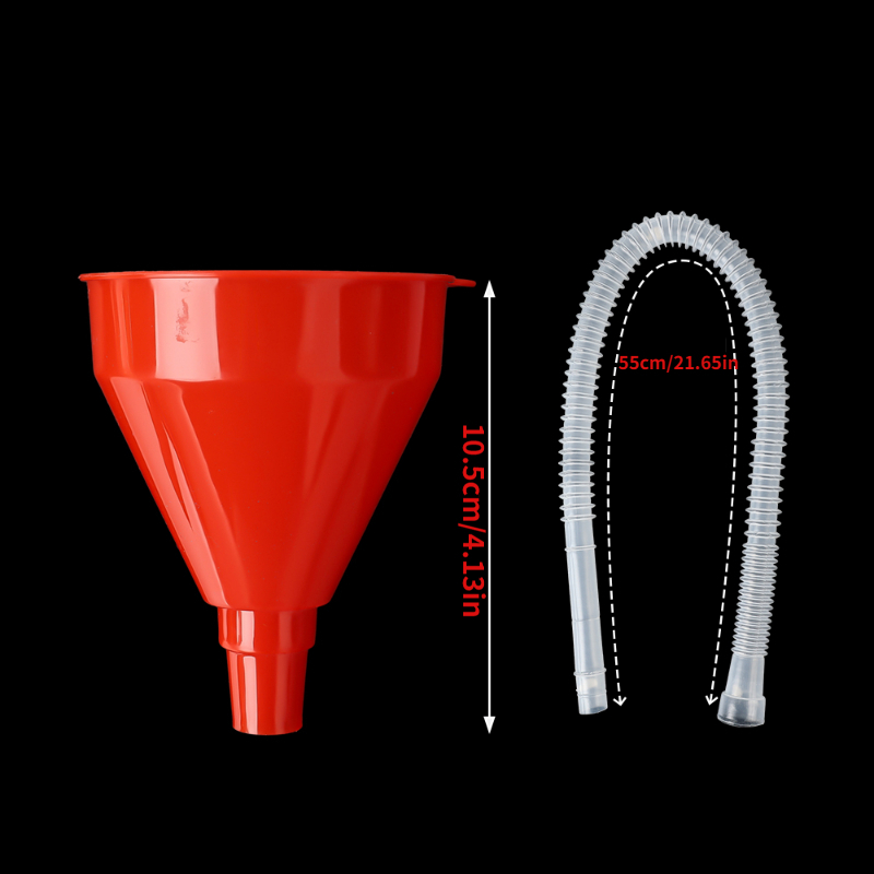 Angle Funnel With Filter For Oil Gasoline Diesel Water (Red Color Only)