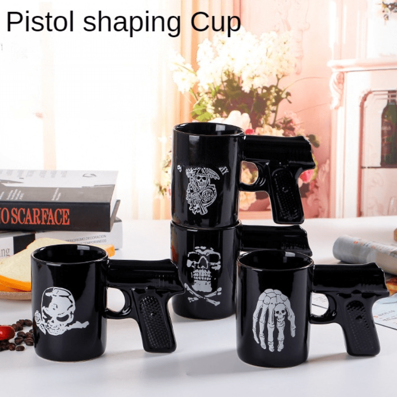 1pc, Bullet Beer Mug With Pistol Handle, Stainless Steel And Resin Coffee  Mug, 400ml/13.5oz Gun Coffee Cups, Vintage Water Cups, Summer Winter Drinkwa