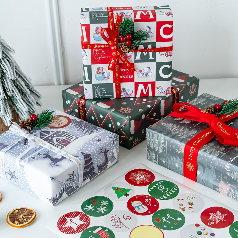 Kit papier cadeau de Noël moderne - Papiers/Papier cadeau - La Paqueterie