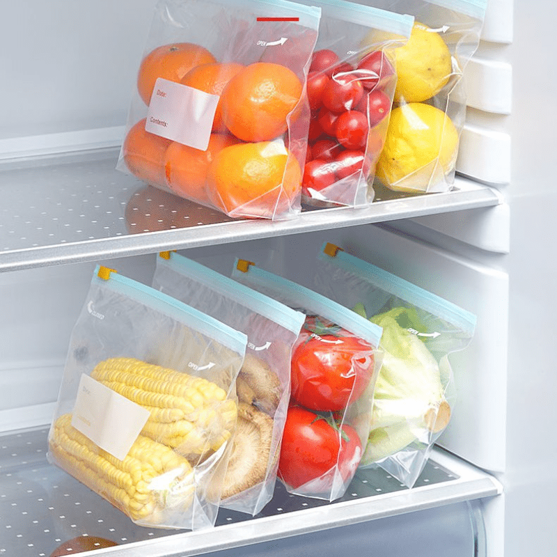 Plastic Reusable Storage Ziplock Bag, Airtight Fresh-keeping Bag, Anti-odor  Leak Proof Freezer Bag For Liquid Lunch Sandwiches, Cured Meat, Fruits And  Vegetables, Home Kitchen Supplies - Temu