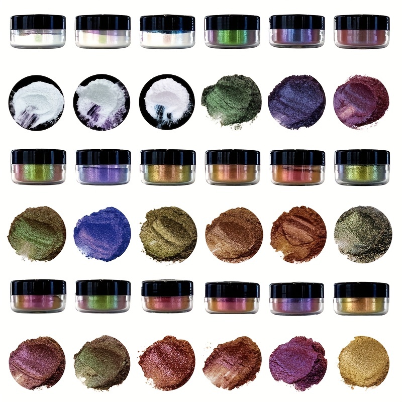 18 Bottles Color changing Chameleon Pearl Powder Bottle Temu