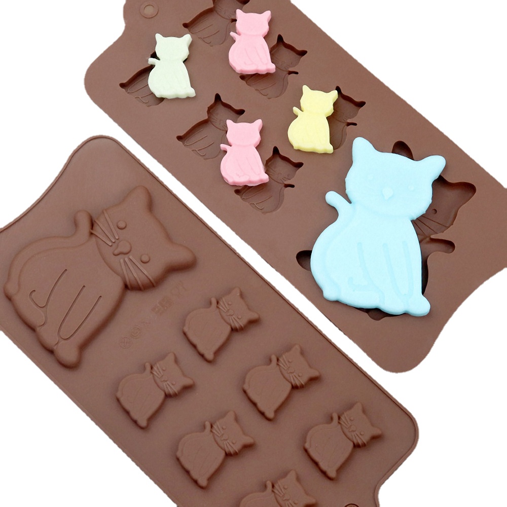 Kitty Cat Silicone Chocolate Mold, Chocolate design molds