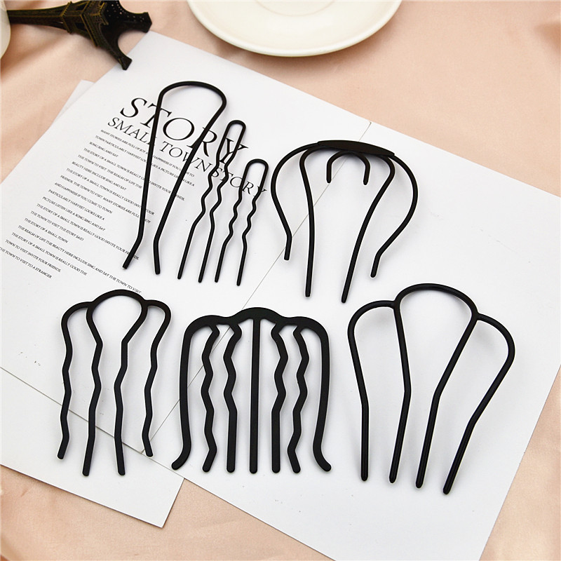 Metal Hair Fork Clip Wavy Hair Pins Simple Hair Insert Comb - Temu