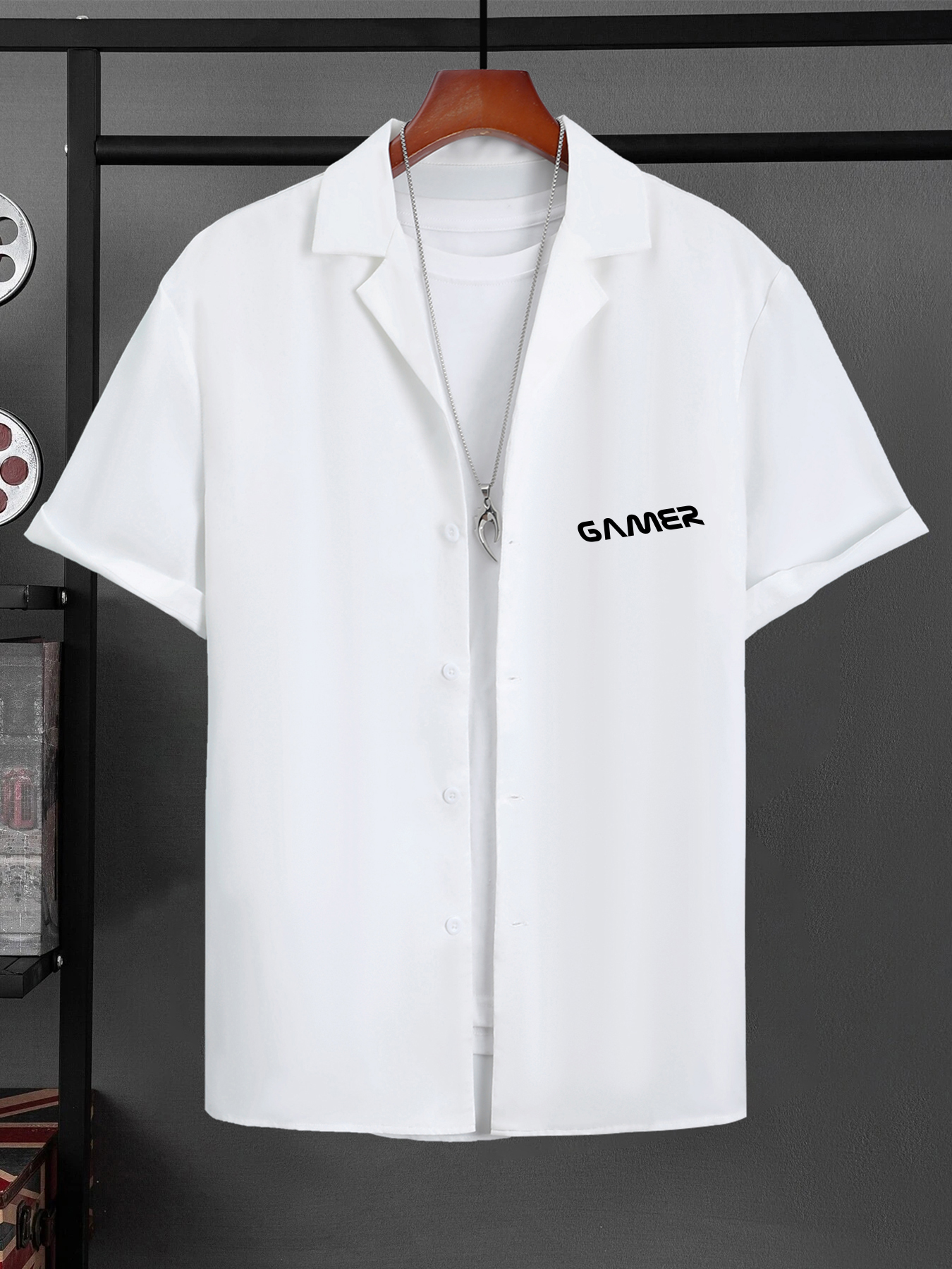 Prada Logo-Print Short-Sleeve Shirt - White for Men