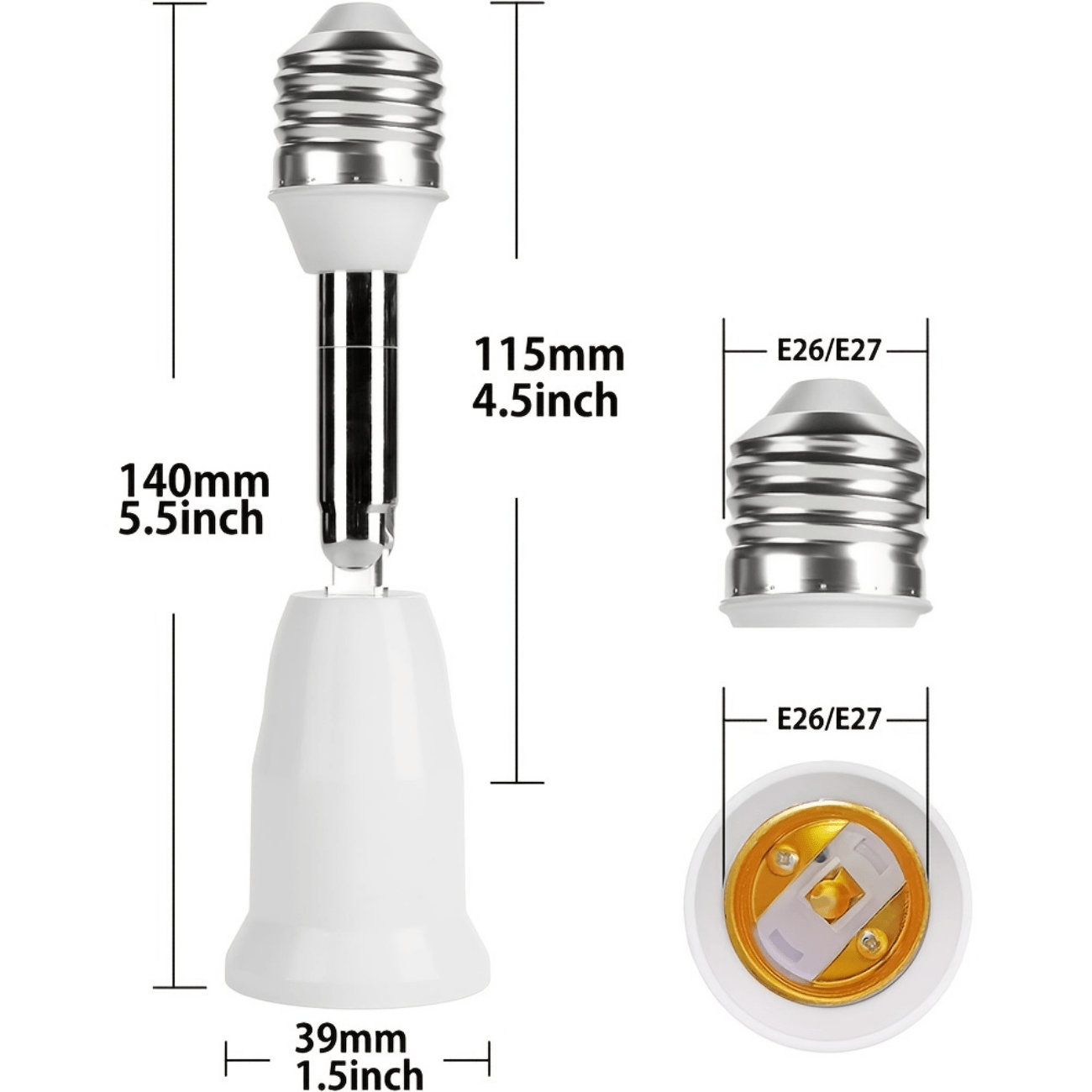 Yissone 2 bombillas LED regulables inalámbricas con control remoto E26/E27  base para lámpara sin cable : : Iluminación
