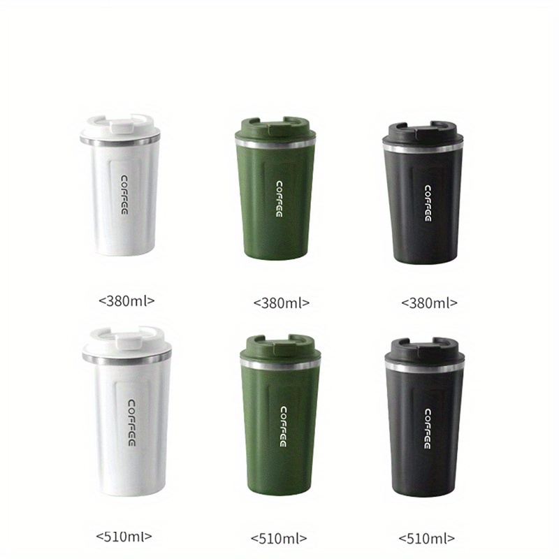 Travel Coffee Mug With Lid And Spoon Stainless Steel Thermal - Temu
