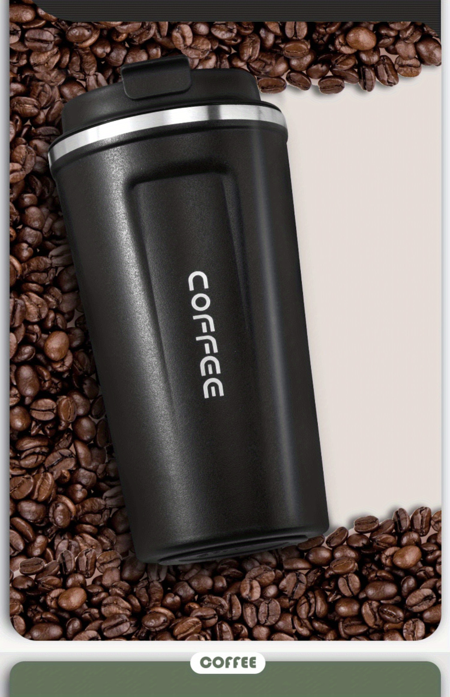 Travel Coffee Mug With Lid And Spoon Stainless Steel Thermal - Temu