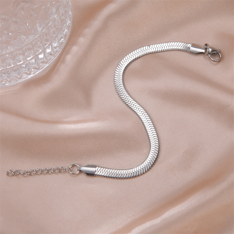 Minimalist Sterling Silver Snake Chain Bracelet