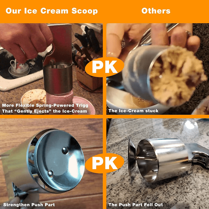 Ice Cream Scoop Big Volume Scoop Cylindrical Ice Cream Scoop With
