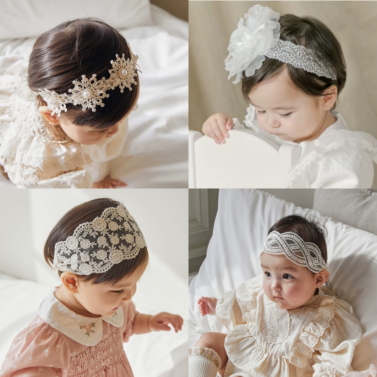 

Baby Girls Adorable Cute Flowers Lace Headband Hairband Summer Decorative Hair Accessories