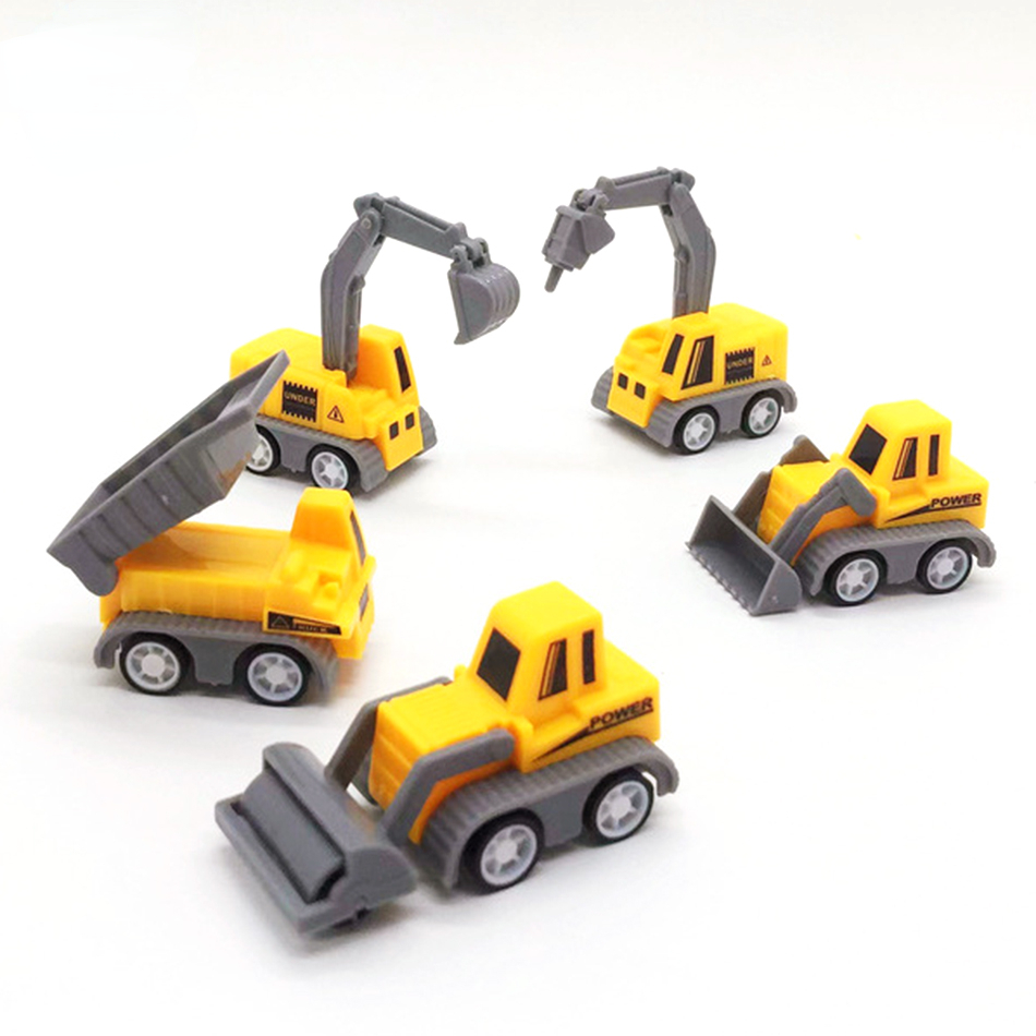 Ensemble de jouets pour véhicules de chantier, ensemble de jeux  d’ingénierie pour enfants, tracteur, pelleteuse, grue, camions à benne  basculante