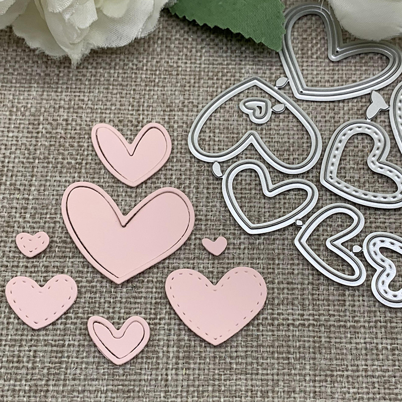 

Heart Love Series Decoration Metal Cutting Dies Stencils For Diy Scrapbooking Decorative Handcraft Die Cutting Template Mold