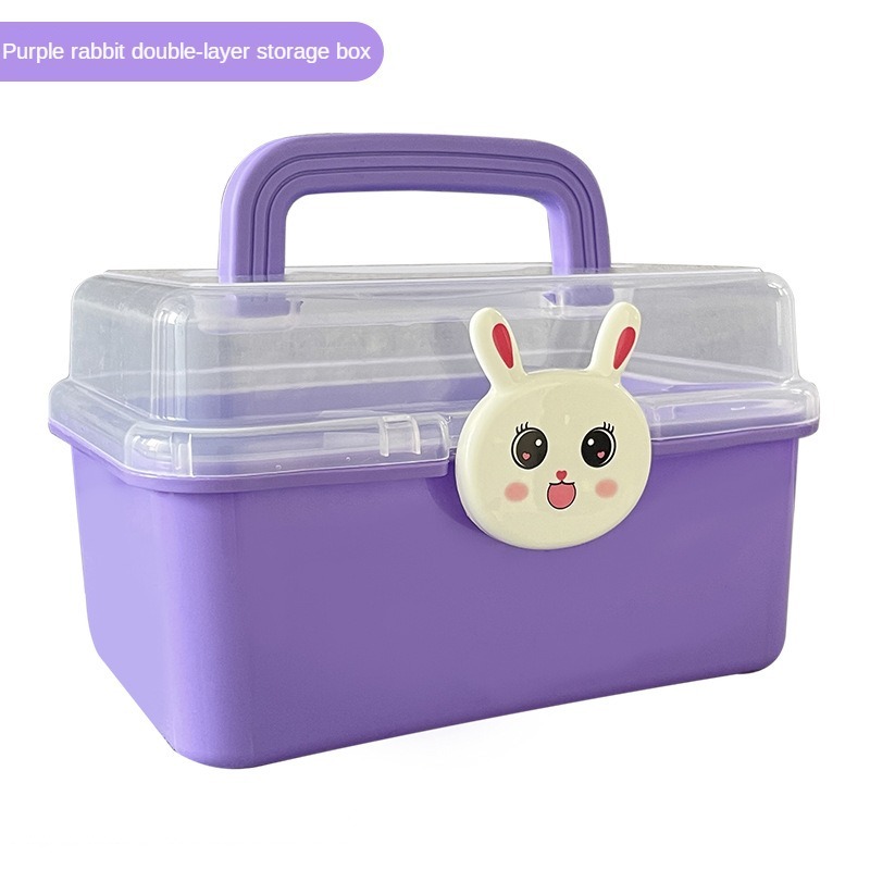 1pc 1 Layer Plastic Storage Box, Classification Transparent Compartment  Organizer Box, Toy Storage Box, Portable Storage Box, Children's Toy  Storage B