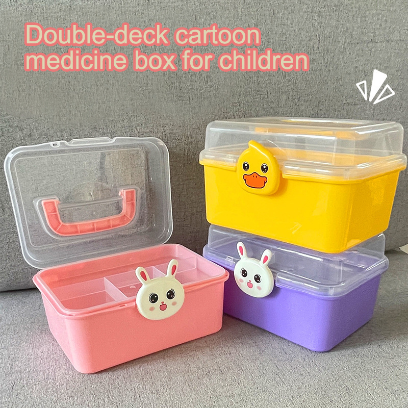 Hair Accessories Storage Box With Lid Children's Cartoon - Temu