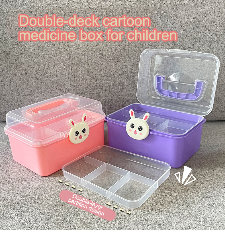 Cartoon Medicine Box Household Medicine Storage Box First - Temu