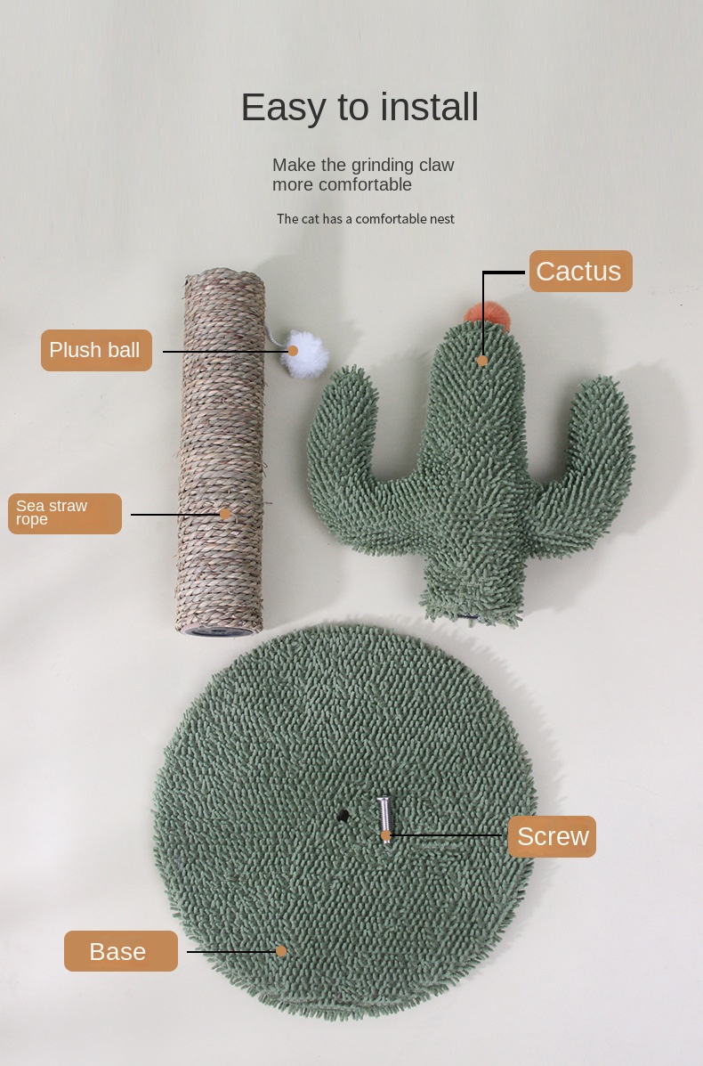 Cactus Shaped Cat Scratcher Toy Cat Scratching Toys Interactive Toys For Indoor Cat Pet Supplies details 6