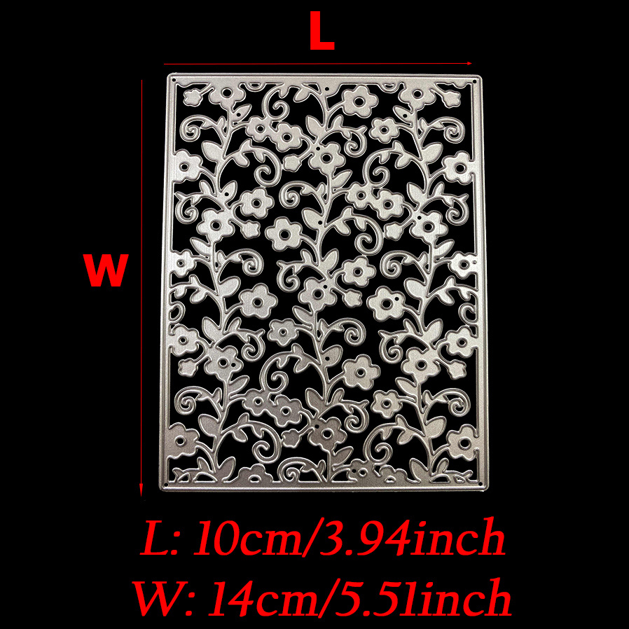 Floral Designs With This Rectangle Background Frame Cutting Die - Perfect For Diy Scrapbooking, Card Making & Paper Crafts!