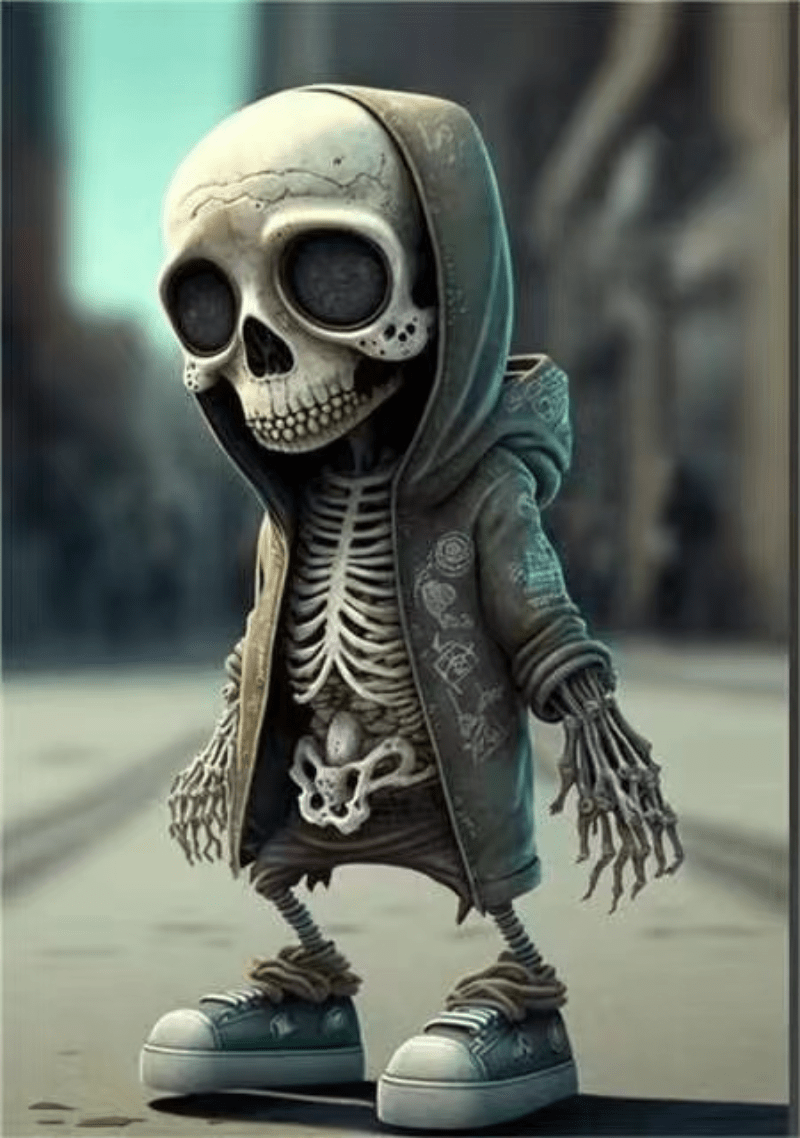  OKESYO Halloween Deko Skelett Figuren Gothic Deko, Coole Skelett  Figuren, Skelett Figuren Deko, Harz Mini Coole Skelett Statue für Halloween  Home Schreibtisch