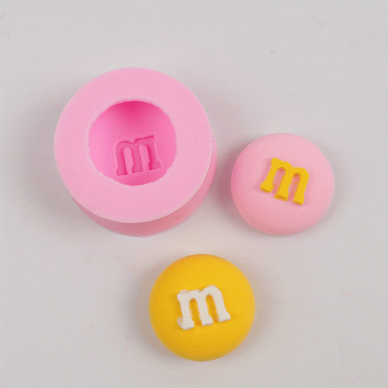 M&M Fake Candies Black and White Mix Colors Candy Charms Flatback