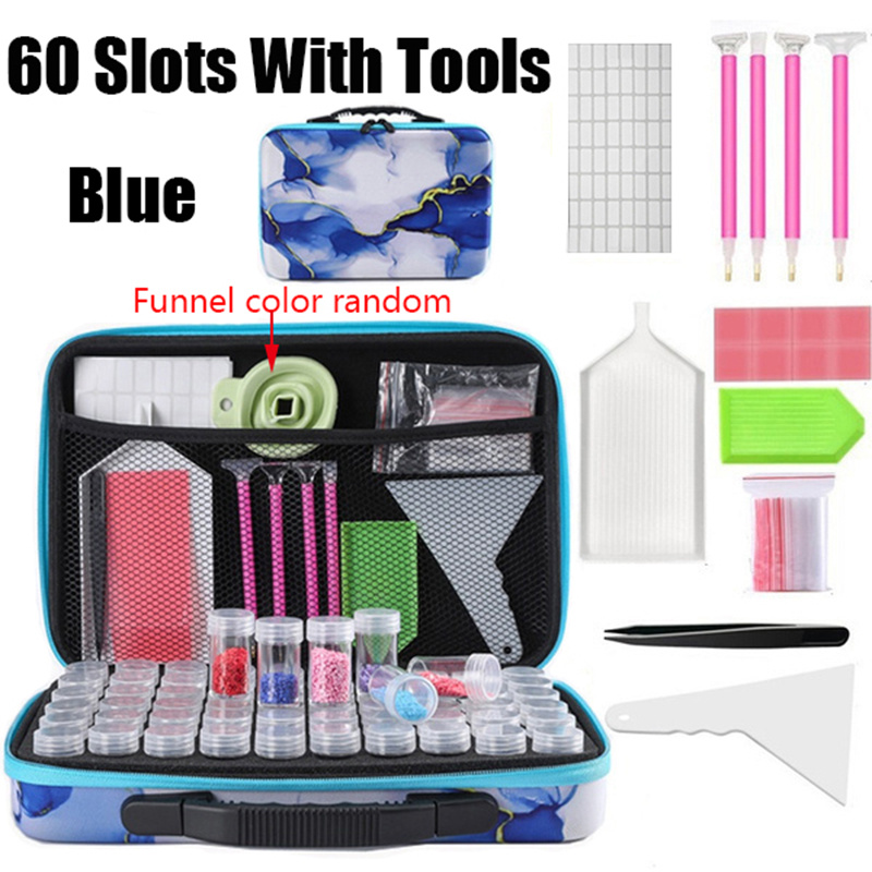  MoeeBtee Diamond Painting Storage Containers, 30 Slots Diamond  Painting Accessories and Tools, Diamond Painting Organizer, Diamond Art  Storage Case Jewelry Beads Storage Case - Blue