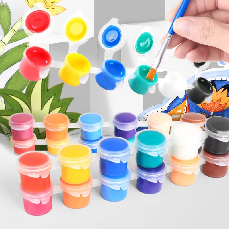 Acrylic Paint Set for Kids, Artists and Adults - 12 Vibrant Colors