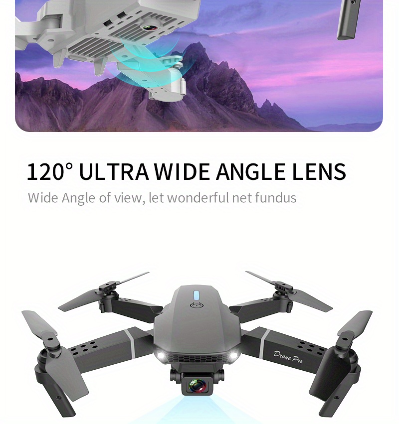 e88 pro helicopter wifi fpv rc drone with single camera height hold rc plane the perfect gift for adults christmas thanksgiving halloween gift details 12
