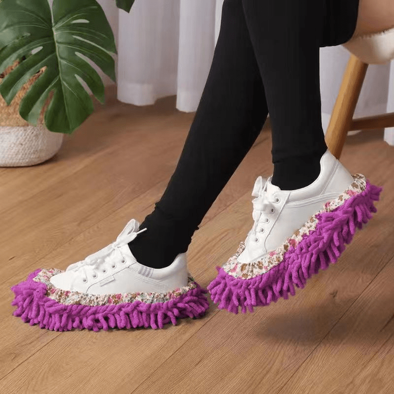 Ellsang Washable Mop Slippers, 2 Pairs Microfiber Mop Shoes, Mopping  Slippers for Floor Cleaning (Pink+Blue) - Yahoo Shopping