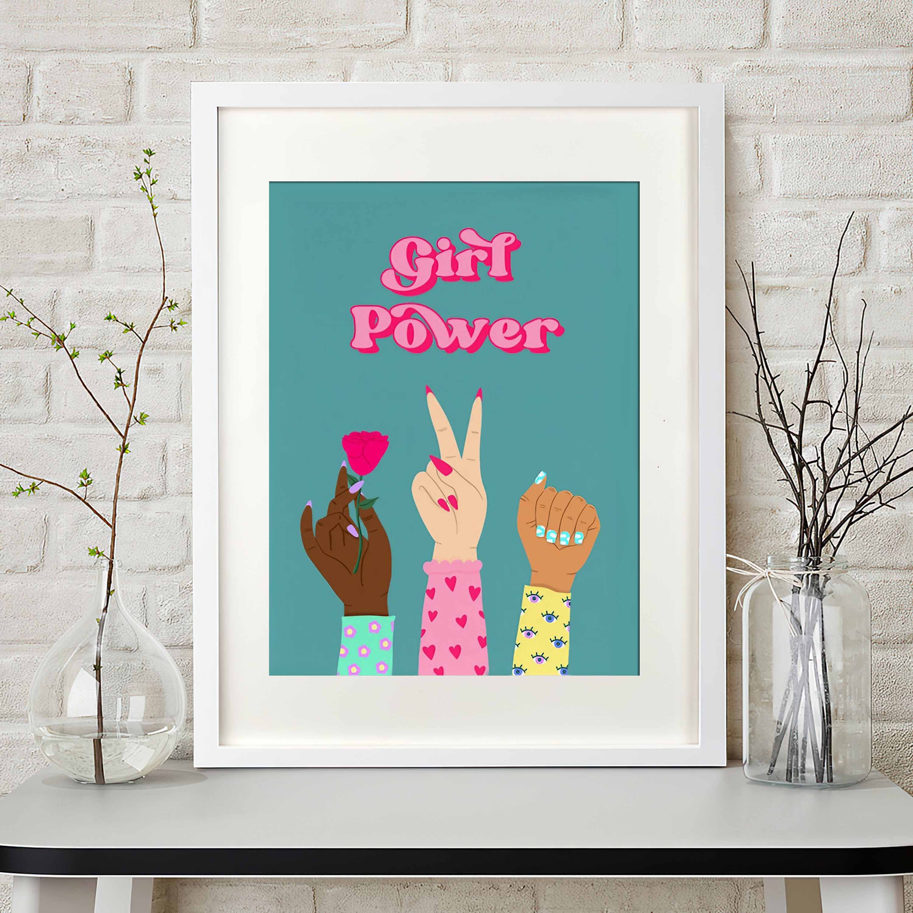 Empowering Girl Power Poster Artistic Canvas Wall Art - Temu