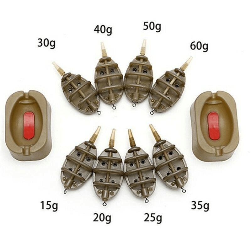 

Efficient Carp Fishing Feeder Mould Set - Easy Inline Method, Perfect For Catching More Fish