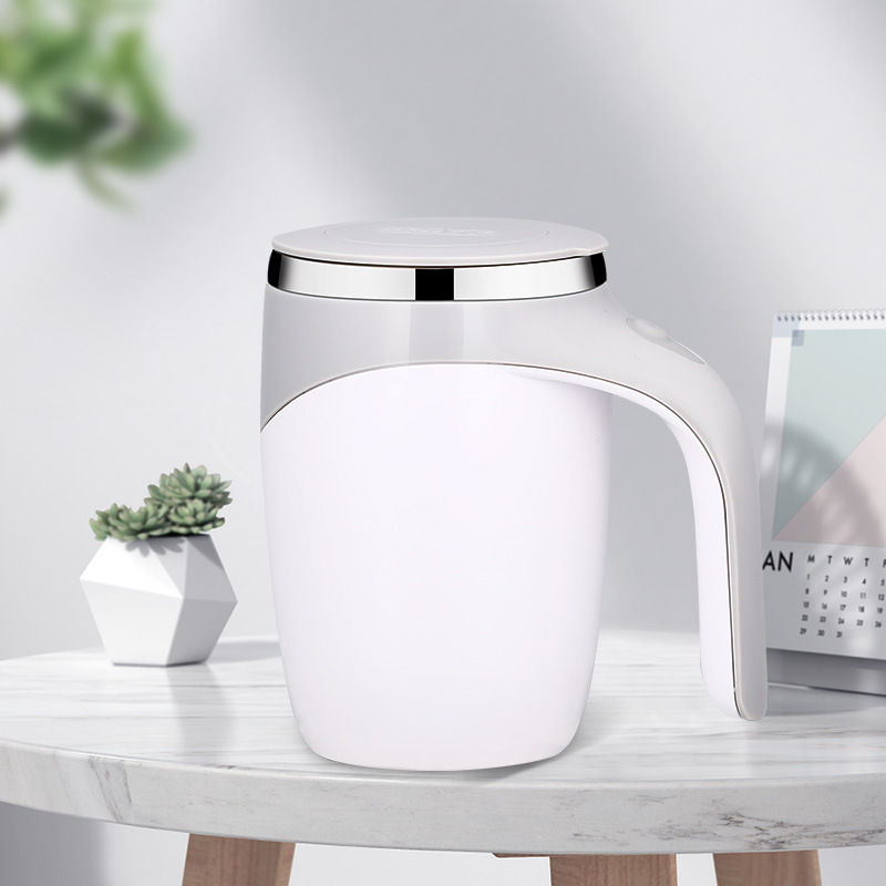 380ml Automatic Magnetic Coffee Mug Self Stirring Milk Fruits Mixing Cup  Electric Stainless Steel Lazy Rotating Mug Stirring Cup