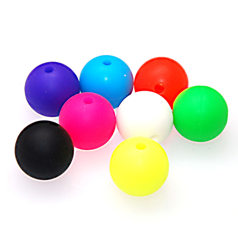 Round Silicone Beads Mix Color Silicone Teething Beads 100pc 12mm DIY  Supplies BPA Free 