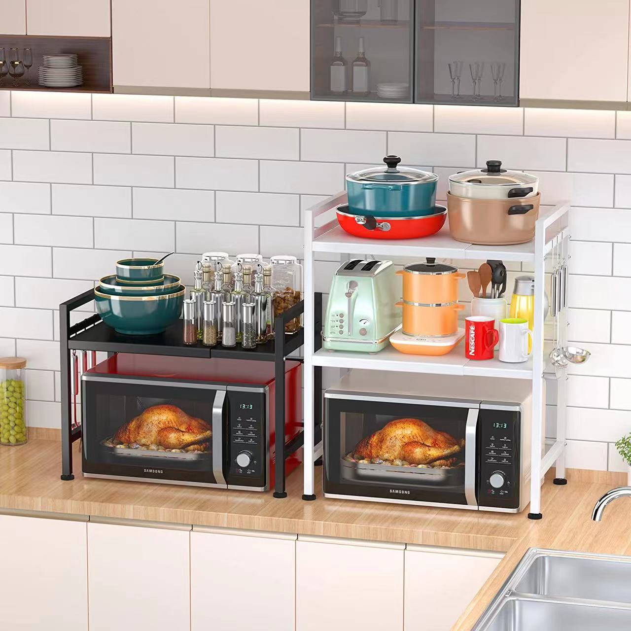 Storage Cabinet With Microwave Shelf - Free Shipping for New Users - Temu