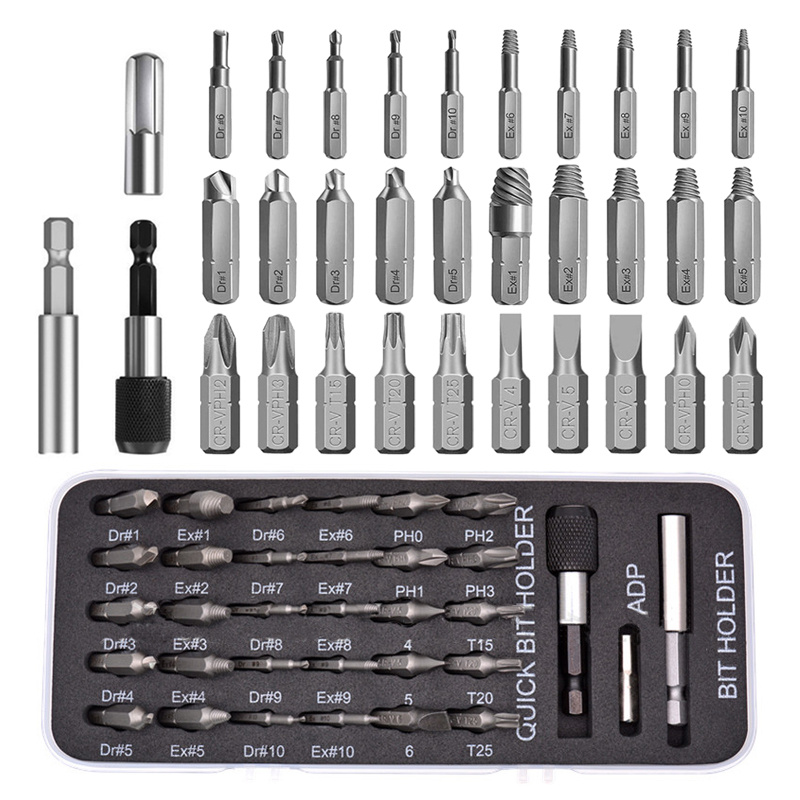 22/33pcs Kit D'extraction De Vis Endommagées Et Dénudées