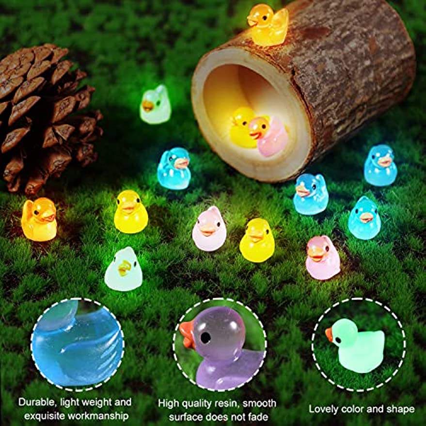 Mini Luminous Resin Ducks Little Ducks Mini Tiny Ducks - Temu