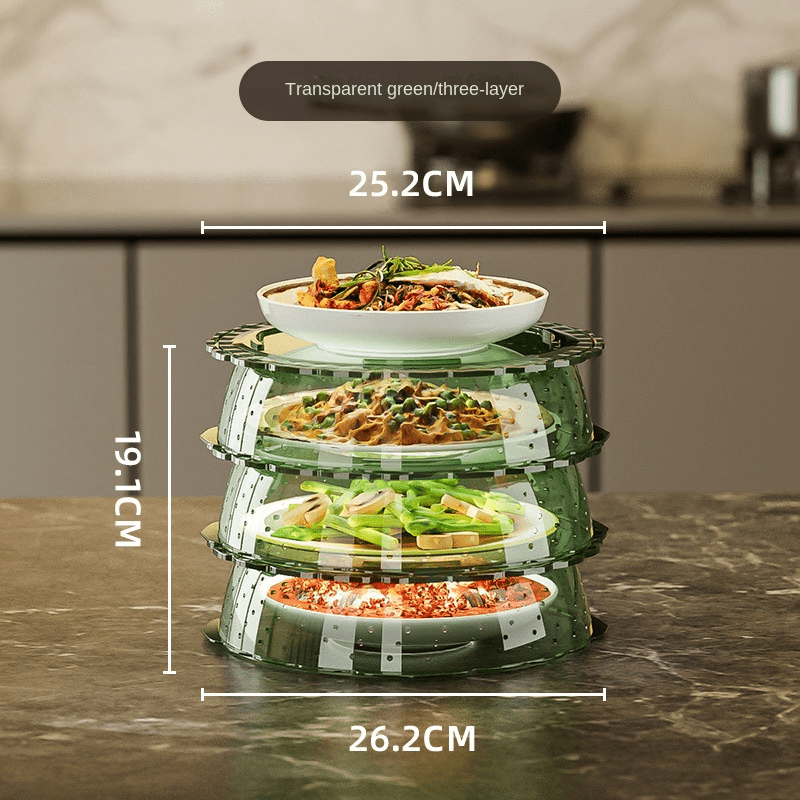 multi layer food cover stackable plate