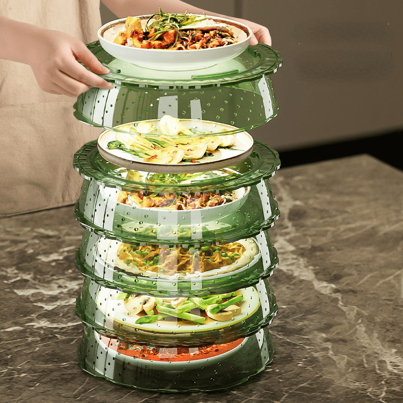 Stackable Food Insulation Dish Cover Kitchen Leftover Storage Box Container