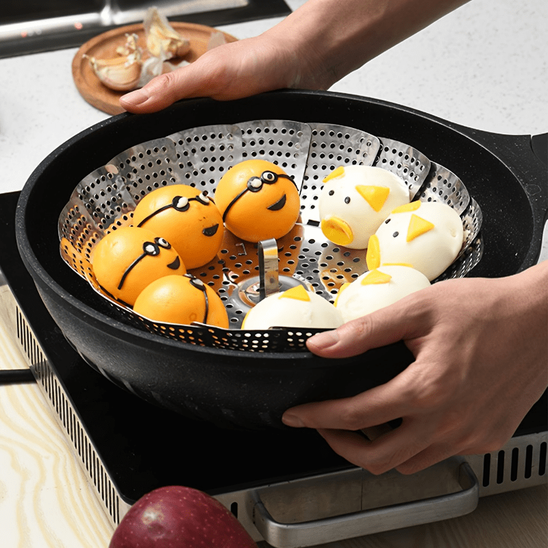 Silicone Fruit Tray And Steaming Basket - Foldable Mesh Cookware For Steaming  Vegetables And Fruits - Kitchen Accessory For Healthy Cooking - Temu