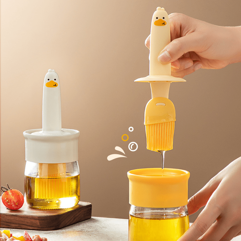 Brand Silicone Bbq Oil Bottle Brush With Flat-bottom Design, Perfect For  Barbecue, Cooking And Baking - Heat-resistant, Easy To Clean And Suitable  For All Cookware Surfaces, Outdoor Camping Picnic, Cookware Barbecue Tool