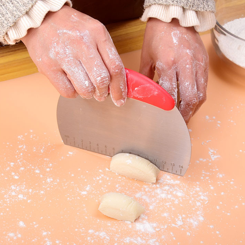 Stainless Steel Noodle Cutter Household Scraper Cake Flour - Temu