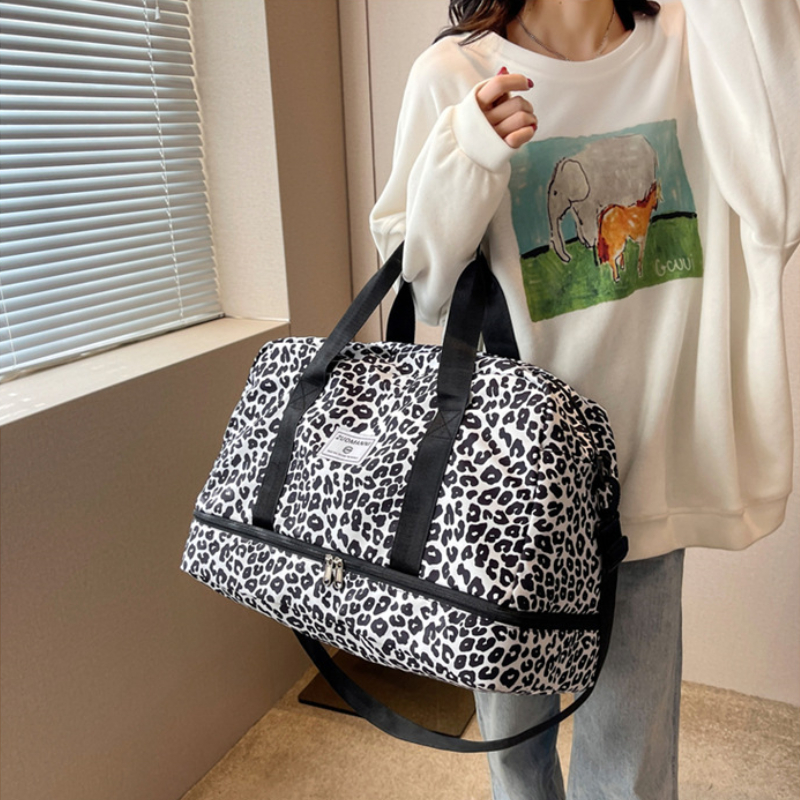 Bolso Fin Semana Estampado Leopardo Bolso Viaje Mujer Bolso - Temu Mexico