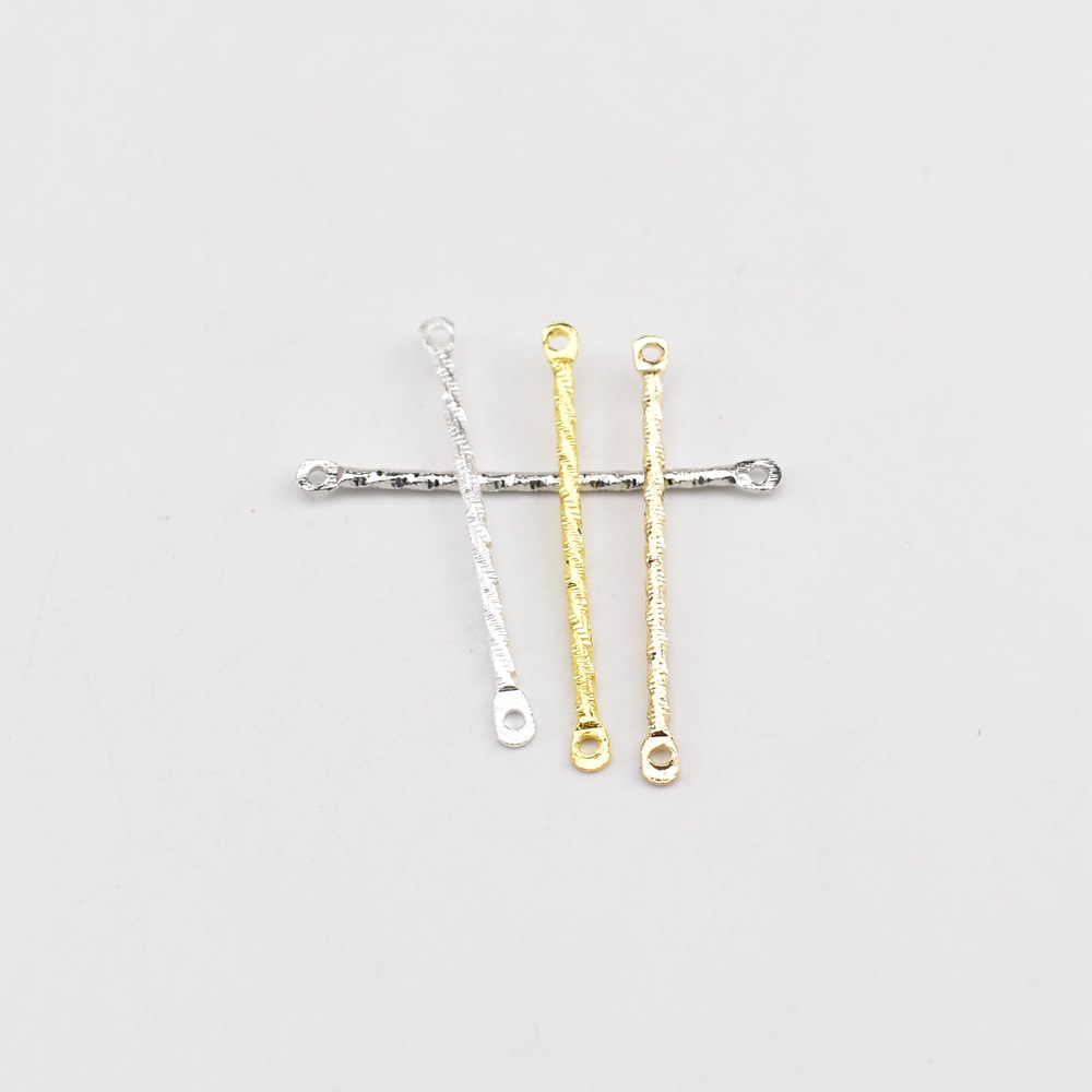 50PCS DIY Handmade Jewelry Accessories 9 Words Pins Fashion Jewelry  Connectors Making Components 14K Gold Plated Brass Metal Pin