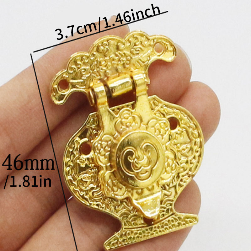Antique Decorative Hasp Latch For Wooden Case Jewelry Gift Box, Home  Furniture Buckle Clasp Lock With Screws Flush Pull Slam - Temu